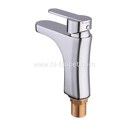 Single Handle Hand brass body square basin faucet